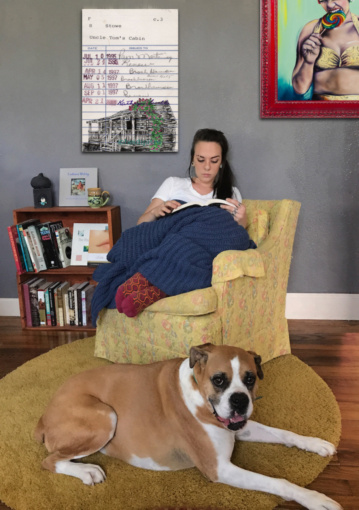 “Uncle Tom’s Cabin” Upcycled Library Card Canvas Print