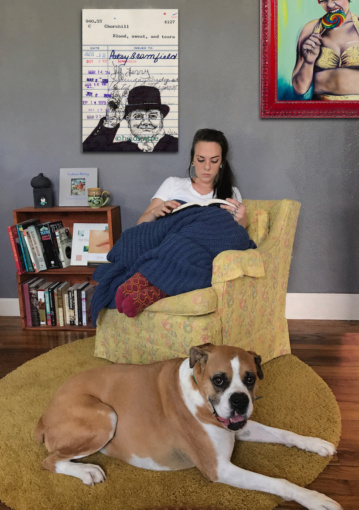 “Blood, Sweat, and Tears” Upcycled Library Card Canvas Print