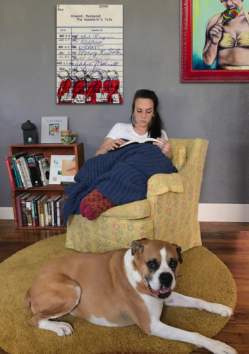 “A Handmaid’s Tale” Upcycled Library Card Canvas Print