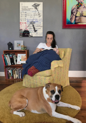 Heidi Pitre pen and ink drawing on vintage library card in pen and ink on ben franklin's fly a kite with a key. gifts for librarians and book lovers