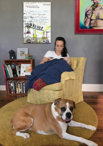 “Dr. Jeckyll and Mr. Hyde” Upcycled Library Card Canvas Print