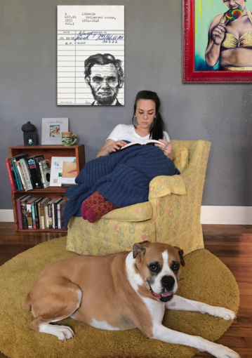 “Abraham Lincoln” Upcycled Library Card Canvas Print