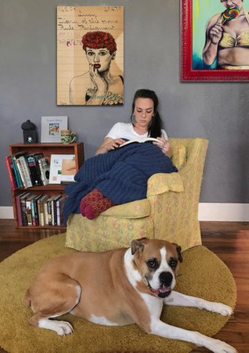 “Lucy” Upcycled Library Card Canvas Print