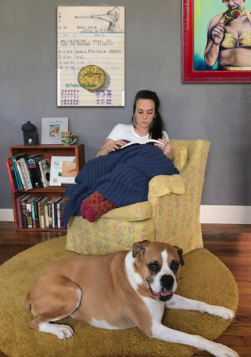 “Moby Dick” Upcycled Library Card Canvas Print