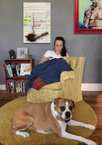 “The Outsiders” Upcycled Library Card Canvas Print