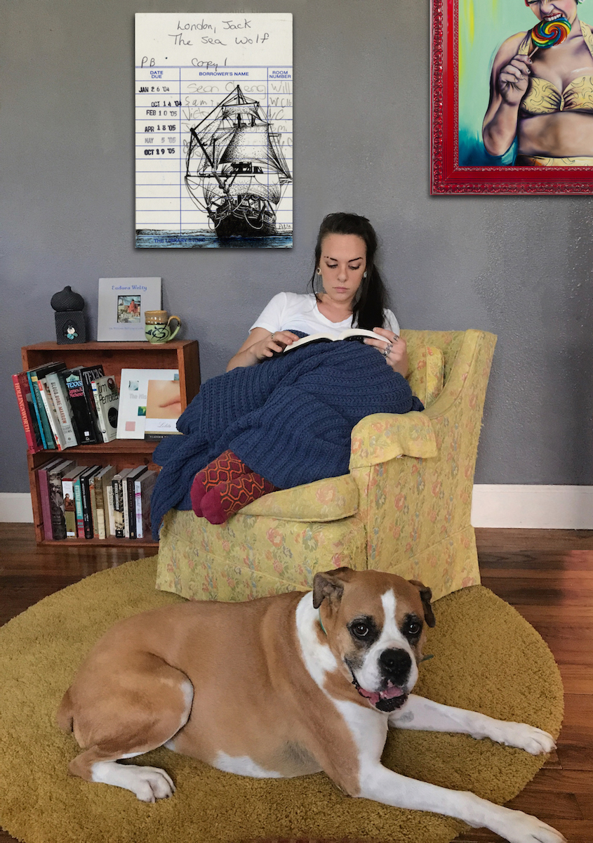 "The Sea Wolf" Upcycled Library Card Canvas Print