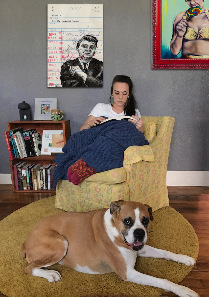 "Willie Morris" Upcycled Library Card Canvas Print