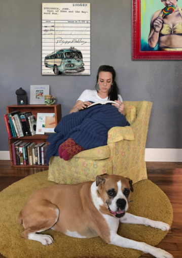 “The Wayward Bus” Upcycled Library Card Canvas Print