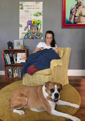 “Parade & Float Guide” Upcycled Library Card Canvas Print