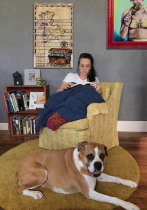 "Treasure Island" Upcycled Library Card Canvas Print