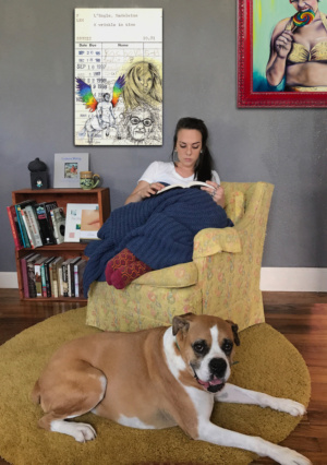 "A Wrinkle in Time" Upcycled Library Card Canvas Print