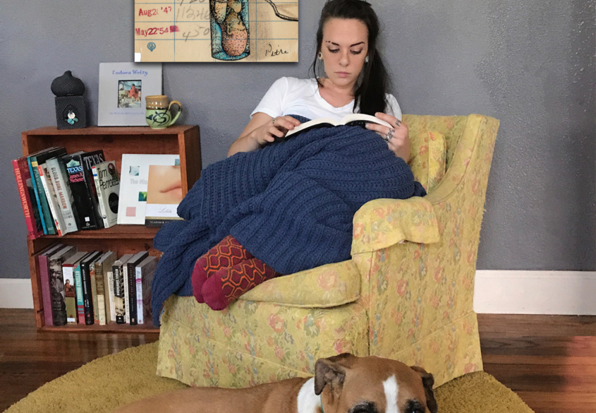 “Brave New World” Upcycled Library Card Canvas Print