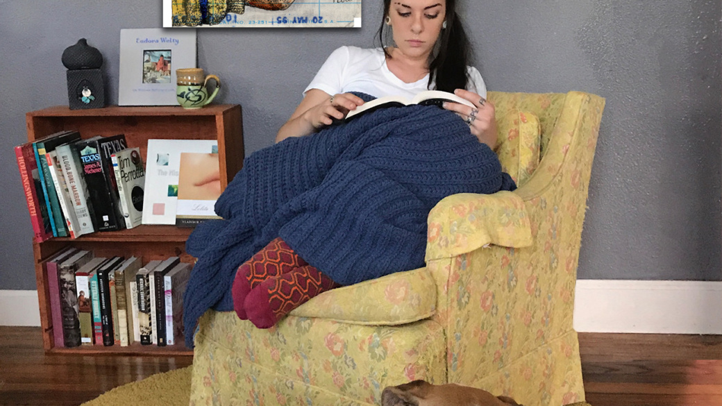 “On The Road” Upcycled Library Card Canvas Print