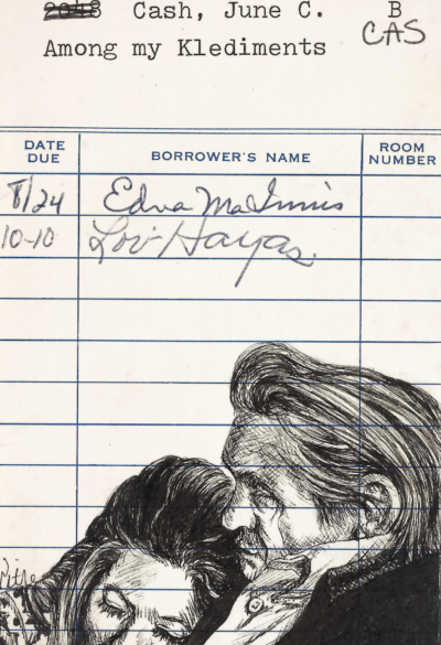 “Among My Klediments” Upcycled Library Card Print