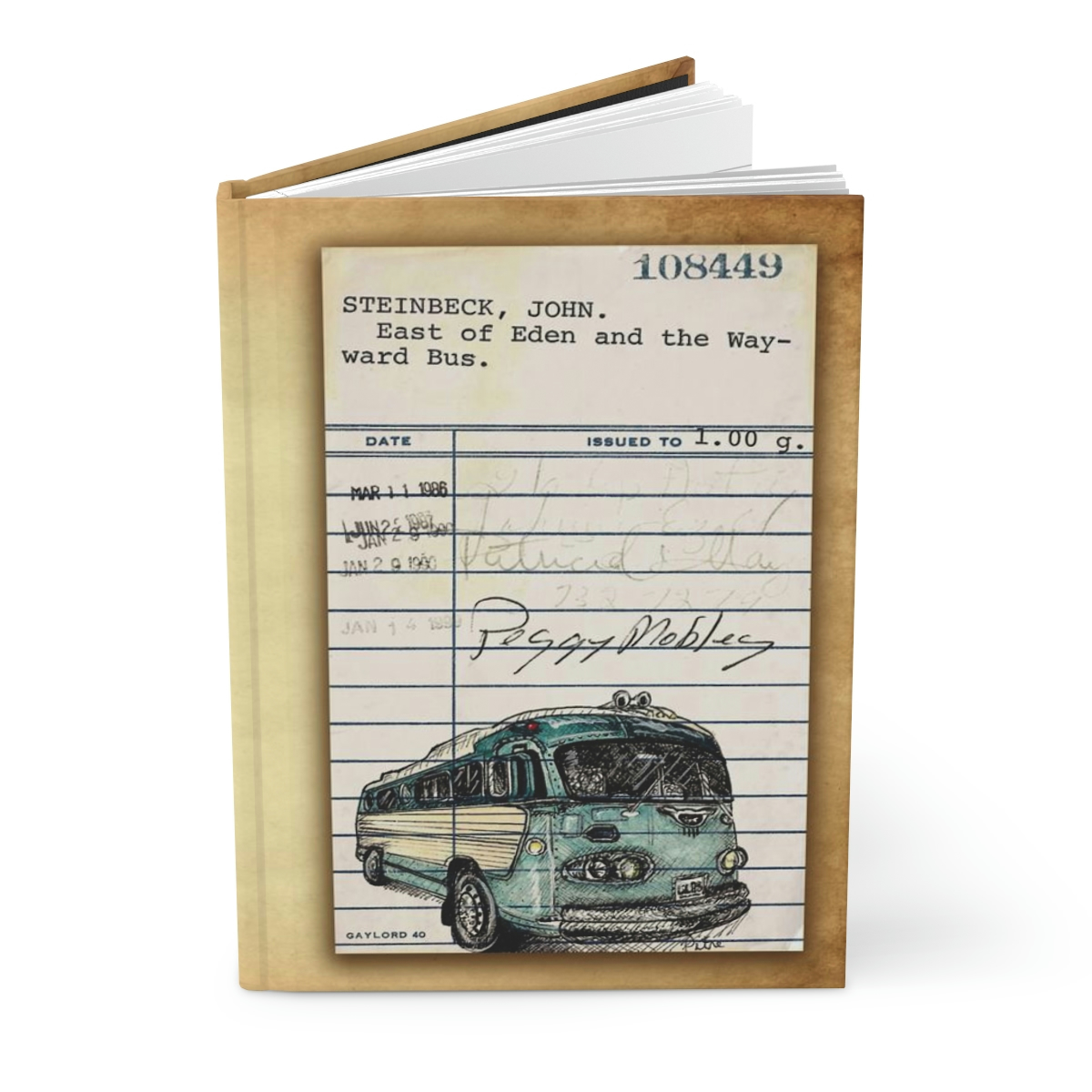 The Wayward Bus Hardcover Journal