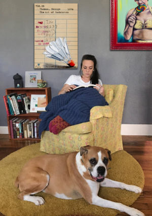 "The Art of Badminton" Upcycled Library Card Canvas Print