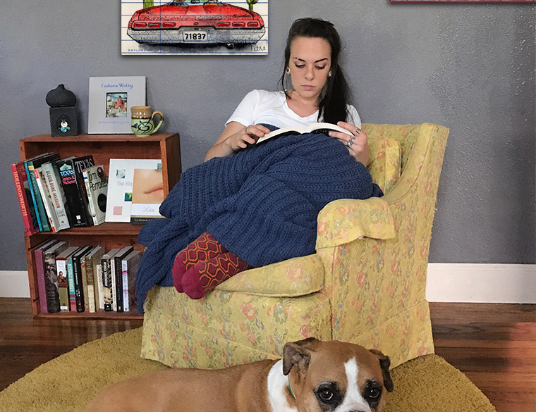 “Fear and Loathing in Las Vegas” Upcycled Library Card Canvas Print