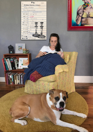 Heidi Pitre illustration of candlesticks from Les Mis in pen and ink on an oversized canvas print.