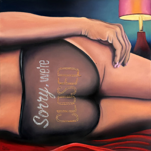 Heidi Pitre oil painting of female torso in bed