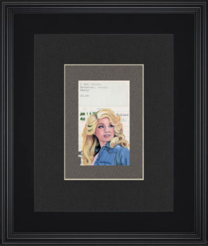 Anita Brookner's “Dolly" Upcycled Library Card Original
